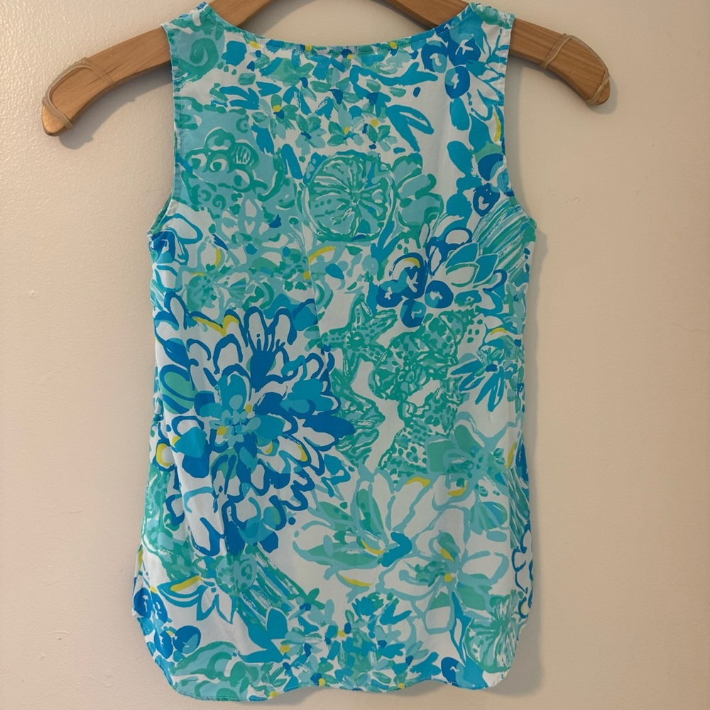 Lilly Pulitzer Dahlia Silk Tank in Resort White In A Pinch Size XS - Picture 3 of 8